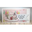 ROSIE AND BERNIE IN THE NORTH POLE RUBBER STAMP